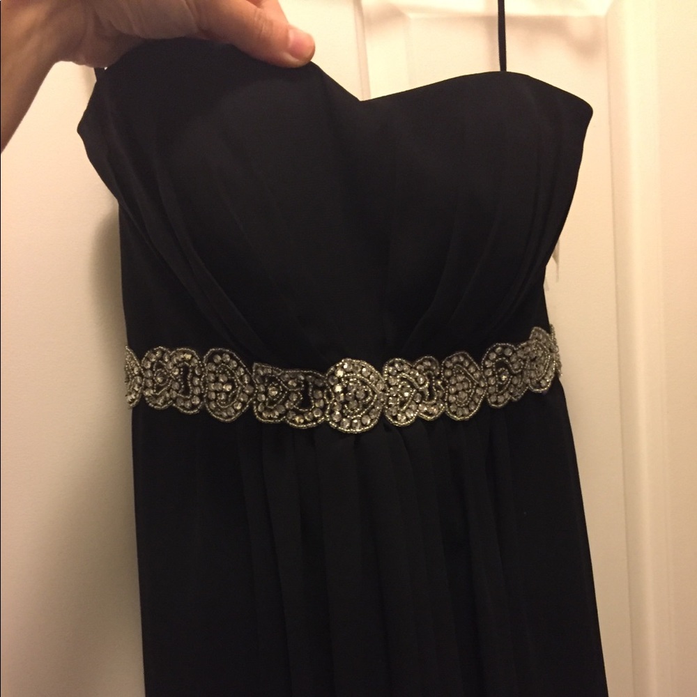High low black formal dress